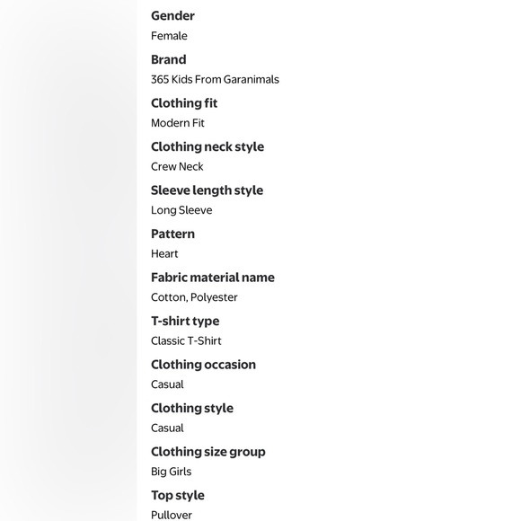 🔴 3/$12 Garanimals Girls’ Heart Patterned Kids Long Sleeve Shirt! NWT! Size 4 - Picture 4 of 9